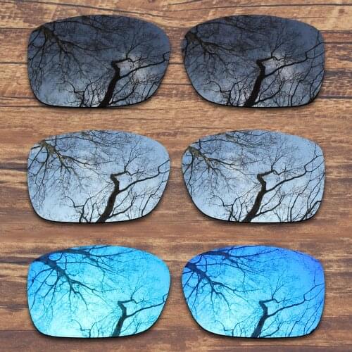ToughAsNails 3 Pairs Black.Silver.Blue Polarized Replacement Lenses for Oakley TwoFace OO9189 Sunglasses