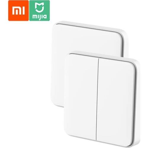 Xiaomi Mijia Smart Wall Switch Single Double Key Works with BLE Mesh Gateway Intelligent Linkage Remote Control Mi Smart Home