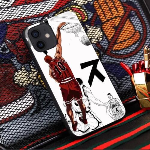 Japan Slam Dunk shohoku Sakuragi case For iPhone 11 12 mini PRO MAX SE 2020 6 6s 7 8 Plus X XR XS Temepred Glass TPU Cover