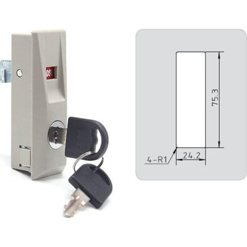 1PCS Filing Cabinet Sliding Door Locks With Keys Zinc alloy Antitheft Hook Lock For Locker Showcase Cupboard Furniture Hardware