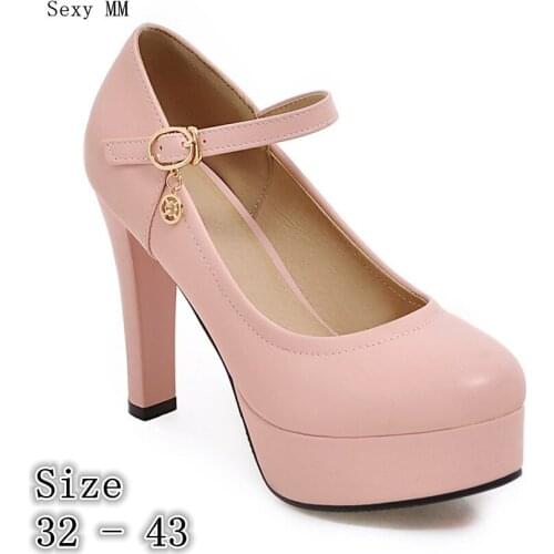 Women High Heel Shoes Platform Pumps Woman High Heels Wedding Shoes Kitten Heels Small Plus Size 32 33 - 40 41 42 43