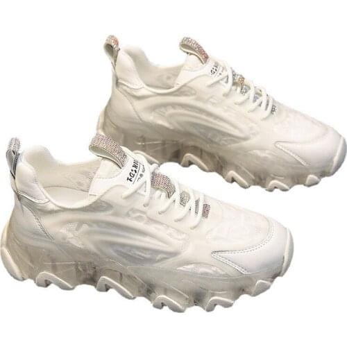 YSHUNIU 2021 summer New women shoes ins tide thin style mesh breathable thick sole Korean style single shoes women