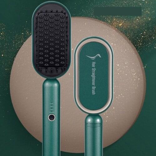 LCD Straightening irons Fast Smoothing Electric Hair Straightener Brush Ceramic Heating Temperature Display hair hot comb pro