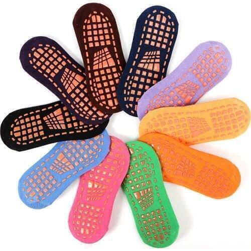 20pairs/lot Large Size 37-41 size for Adult Trampoline Socks Anti-skid Socks Floor Socks Cotton Material free shipping
