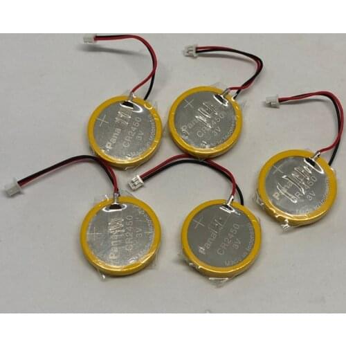 20pcs/lot New Original Panasonic CR2450 battery with solder pin plug wire bonders CR2450 3V AFPX-BATT FP-X Series PLC Batteries