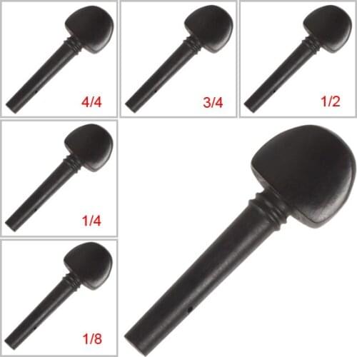 5PCS/lot Ebony Violin Tuning Pegs Regular Type 1/8 & 1/4 & 1/2 &3/4 & 4/4 Size