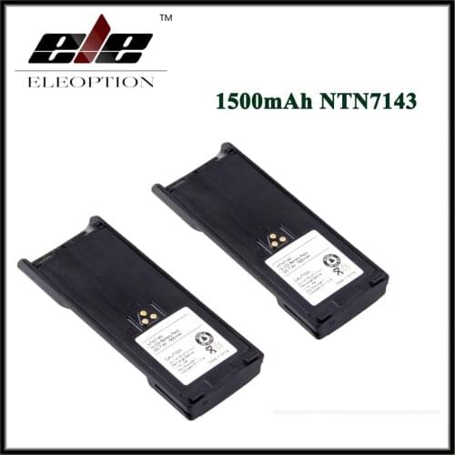 2 PCS Eleoption Phone Battery For Motorola NTN7143 HT1000 JT1000 GP900 MTS2000 1500mAh 7.4V NI-CD Batteries