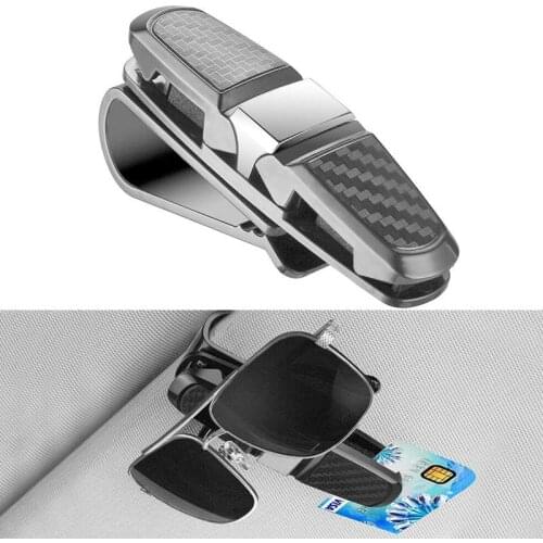 Car Auto Sun Visor Glasses Sunglasses Card Ticket Holder Clip Universal Bill 180 Degree Rotation Fastener Pen Case Eyeglass Clip