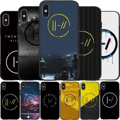 Twenty One Pilots black Silicone Phone Case For iPhone 12 XR XS Max 5 5S SE 2020 6 6S 7 8 PLUS X 11Pro Max 11 Cover