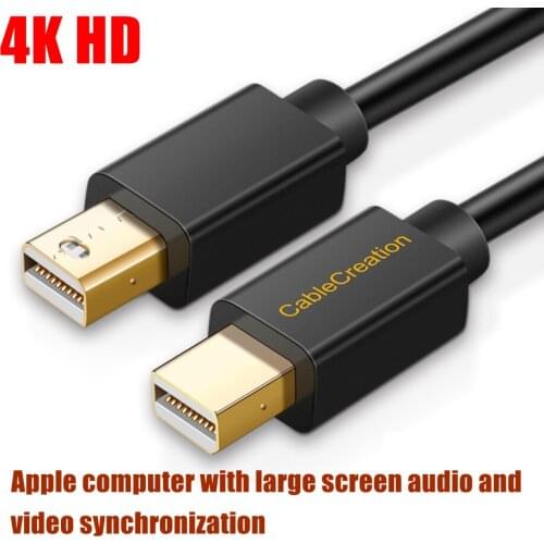 4K Mini DisplayPort Cable Thunderbolt 2 Male to Male 1080P Mini DisplayPort DP Converter for Apple iMac Macbook Pro Air