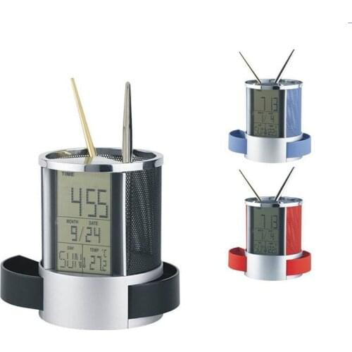 Creative pen holder multifunctional electronic gift pen holder calendar pen holder factory direct sales