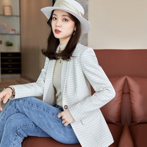 Small Suit Jacket For Women 2021 Spring And Autumn New High-Grade Retro Internet Hot Slim Fit Elegant Business Suit Top