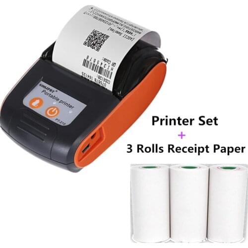 GOOJPRT Mini Pocket Size Wireless Printer Mobile Thermal Receipt Printer Bluetooth Android iOS Phone Support ESC / POS Printer