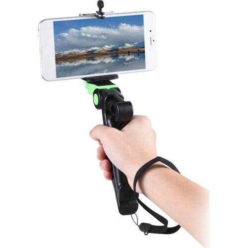 Mini Tripod Stand Support Holder Hand Grip Stabilizer with Smartphone Clip Bracket for iPhone for Samsung Galaxy S7/S6