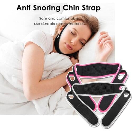 Anti Snoring Chin Straps Mouth Guard Stop Bruxism Care Sleep Stop Snoring Belt Chin Jaw Supporter Apnea Belt for Men Women 1pc
