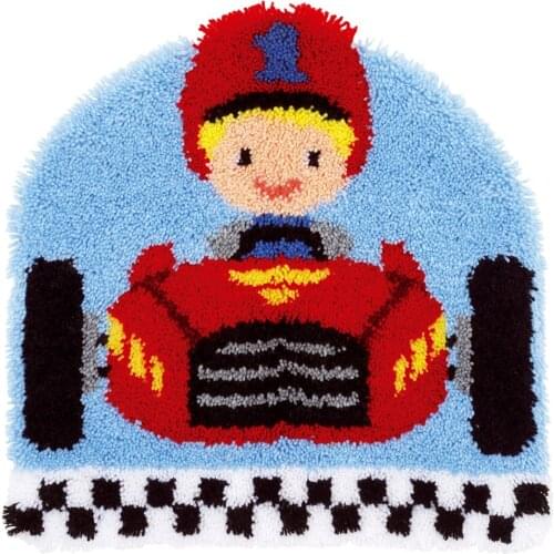 Preprinted Canvas Pattern Latch Hook Kits for Boys Gift with Crochet Needlework Crafts Shaggy Easy for Beginners