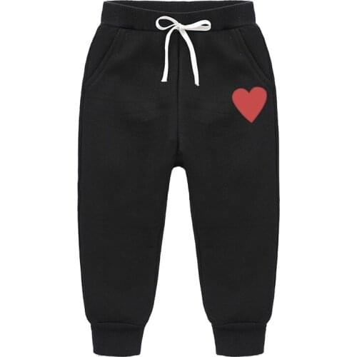 New Winter Warm Sport Pants For Big Kids Cotton Casual Gray and Black Sweatpant Boys Add Wool Trousers Children Clothes 2-12Year