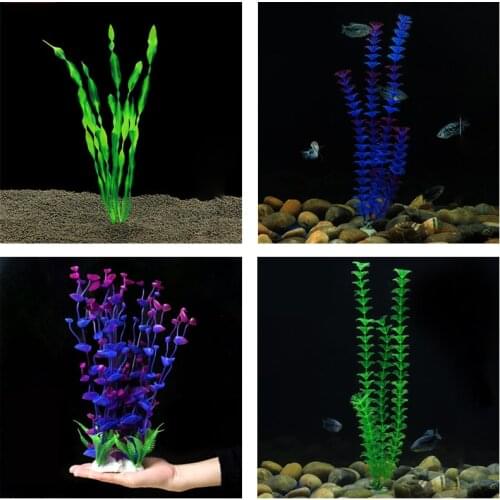 Underwater Artificial Aquatic Plant Plastic Ornaments Aquarium Fish Tank Green Water Grass Decor Landscape Decoration Accessory