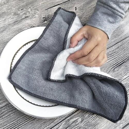 Towel Kitchen Car Wash Cleaning Dish Cloth Double-Sided Thick Absorbent Clean Table Cuisine Accessoires De Cuisine Detailing