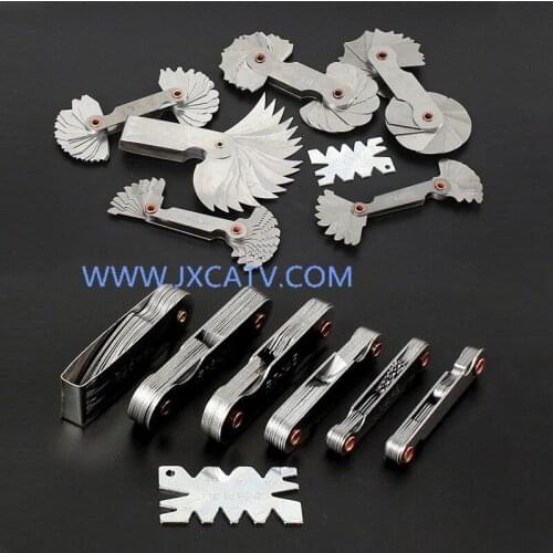 Radius R-gauge arc gauge 1-25 26-80 & 55 degree & 60 degree thread gauge & Stainless steel spacer feeler gauge
