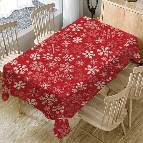 Christmas Decoration Table Cloth Rectangular Tea Table Cover Dining New Year 2021 Party Table Cloth Cover Home Decor Navidad