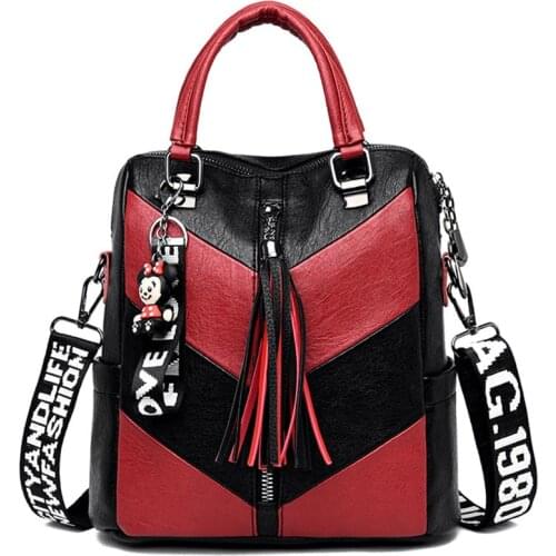 Luxury Women Backpack Multifunctional Shoulder Bag High Quality Leather Knapsack Teenage Girl School Bag Fashion Travel Backpack