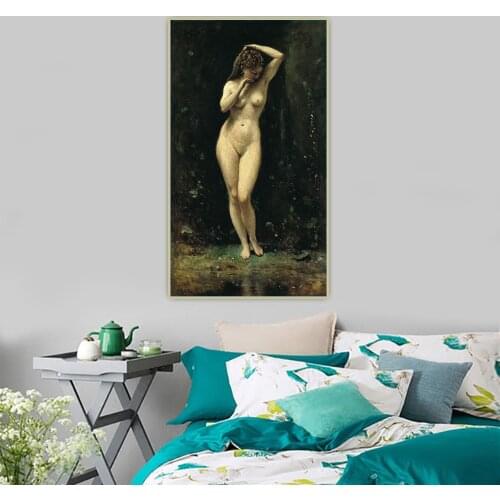 Citon Jean Baptiste Camille Corot《Diana Bathing（A Fountain）》Canvas Oil painting Art Poster Picture Wall Decor Home Decoration