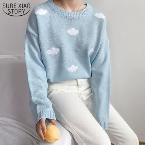 Chic Womens Knitwear Sweater Cute Loose Autumn Sweater Women Harajuku Sweet Thick Lady Pullover Long Sleeve Korean Clothes 10897
