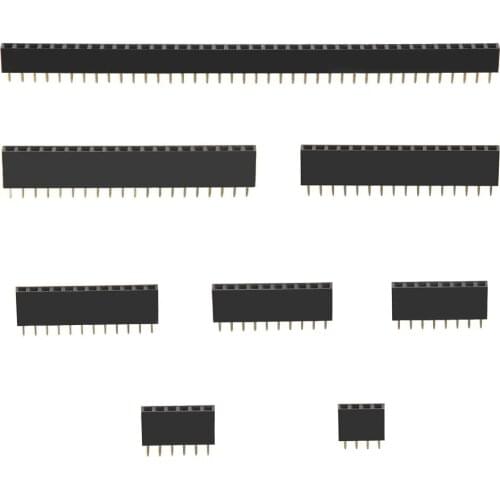 10PCS 2,54mm/2/3/4/5/6/7/8/9/10/12/14/16/20/40 Pin 2.54mm Pitch Straight Single Row PCB Board Female Pin Header Socket