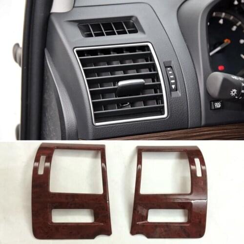 2PCS Car Front Air Conditioning Vent Outlet Cover Trim For Toyota Land Cruiser Prado FJ150 2010-2019 ABS Car Accessories