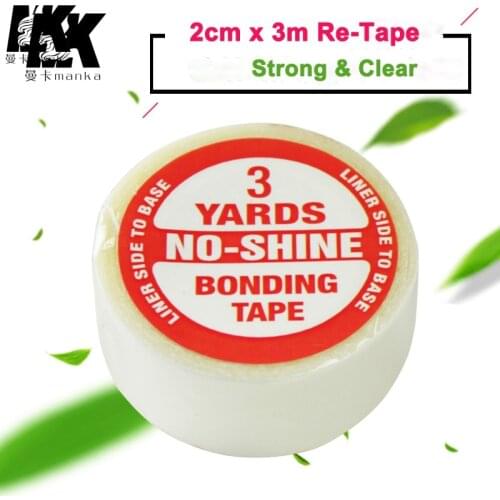 2cmx3m Tape Waterproof Double Sided Supertape Hair Glue Tape Waterproof 2 Rolls Double Sided Tape Hair Extensions