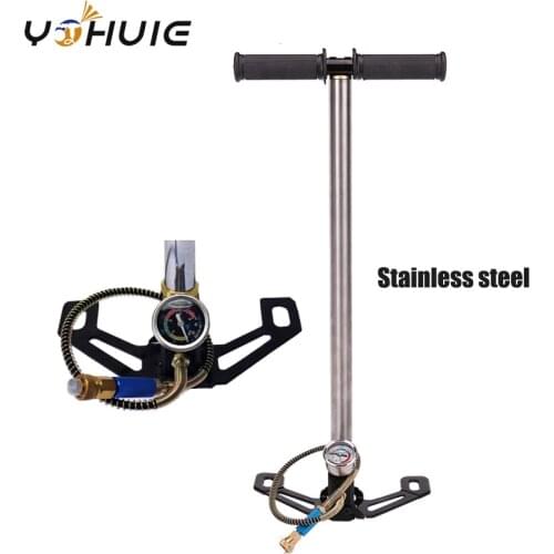 YOHUIE 300bar 30mpa 4500psi 3 Stage PCP Mini Hand Operated Air Pump For Car/motorcycle/bicycle Inflator,High Pressure Compressor