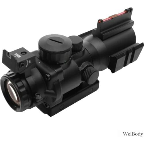 4X32 Rifle Mirror Reflex Optical Sight Scope 20mm Rail Shockproof and Waterproof Tactical Scope Rifle Sight for Hunting