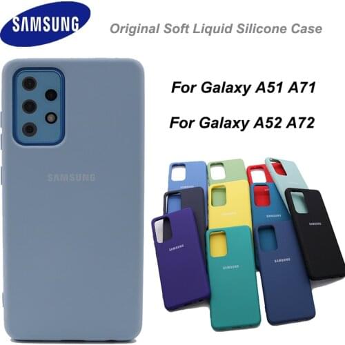 A52 A72 Case Samsung Galaxy A51 A71 Silky Silicone Cover High Quality Soft-Touch Back Protective Shell a71 a51 a72 a52