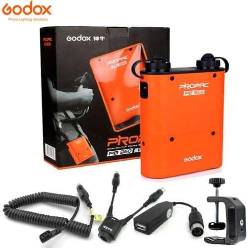 Godox PB960 Battery Speedlite 4500mAh Rechargeable Li-ion Power Pack PB-USB NX Cable For Nikon SB910 SB900 SB800 SB28DX Flash