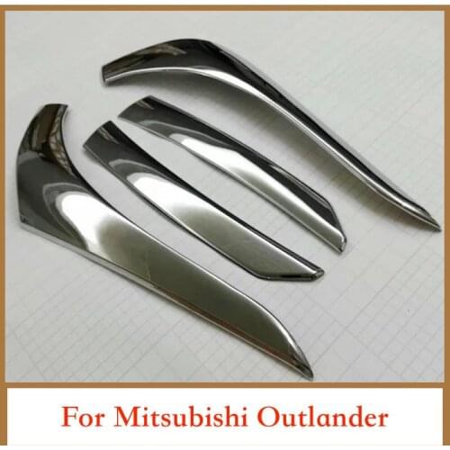 Accessories For Mitsubishi Outlander 2015-2020 ABS Chrome Tail Lights Brow Rear Lamp Eyebrows Strip Covers Trim Car-Styling 4pcs