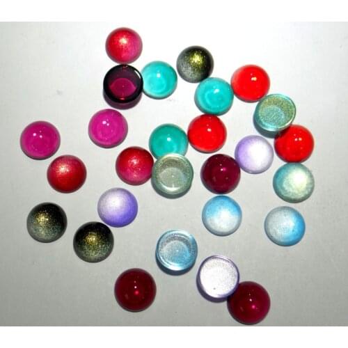 12mm natural Quartz crystal cabochon Color Change by Temperature Beads pendant For Diy Jewelry Making Bracelet Accessories 50pc