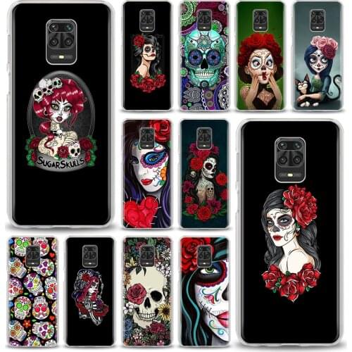 Phone Case For Xiaomi Redmi Note 9 9S 8T 8 Pro 9 Pro Max Redmi 9 9A 9C 8 8A 7 7A 6 6A Mexican Skull Skin Shell Cover Coque Funda