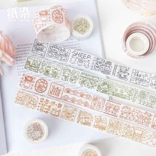 6PCS/LOT sweet world series fresh lovely decorative paper masking washi tape