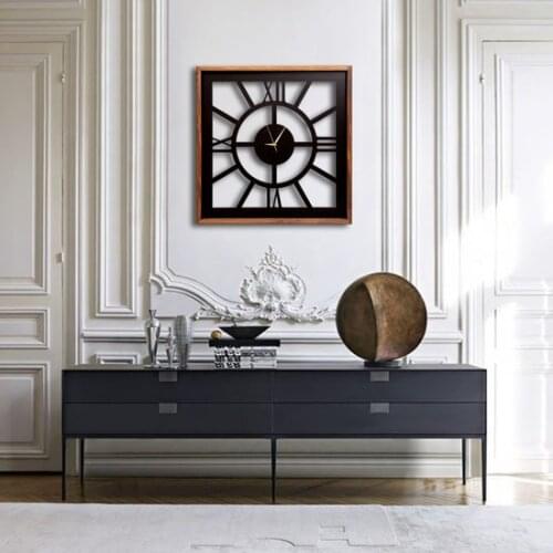 Arti2tr Decorative Roman Digit Wood clock Wall clock