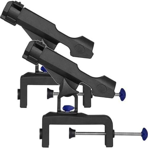 Fishing Rod Holders for Boats with Large Clamp Opening 360 Degree Adjustable Fish Pole Racks Folding Holder