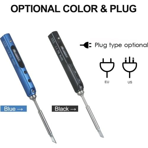 Electric Soldering Iron with LED Digital Display Intelligent Soldering Iron Kit with 19V Power Supply Adapter 4 Iron Heads