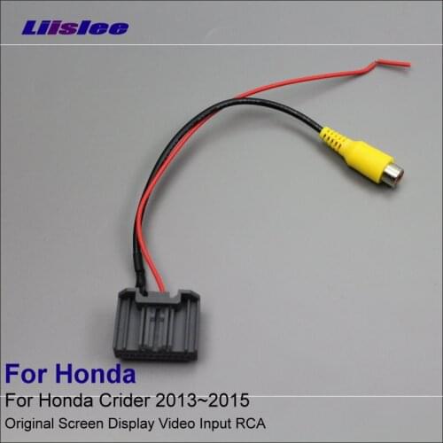 Liislee Car Adapter Connector Wire Cable For Honda Crider 2013~2018 Rear View Camera / Original Video Input Switch RCA Convertor