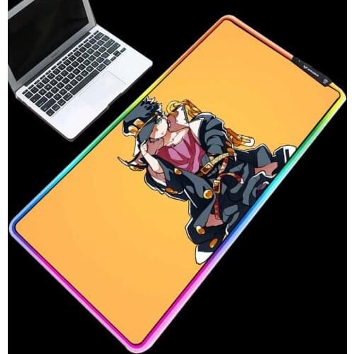 Mairuige RGB Computer Gaming Mouse Pad Large Size LED Cold Light USB Link Boy Kid Jotaro Thickened High Quality Keyboard Mat