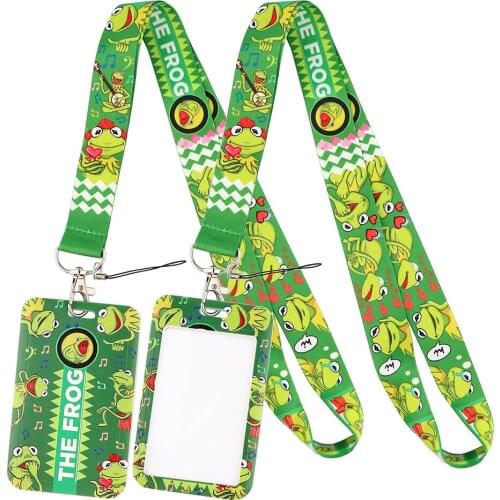 LT1033 Frog Cute Lanyard For Keychain ID Card Cover Pass student Mobile Phone USB Badge Holder Key Ring Neck Straps Accessories