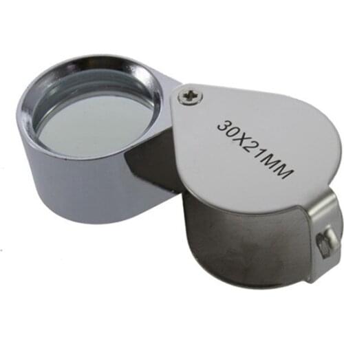 Mini 30x 30x21mm Loupe Magnifier Magnifying Triplet Jewelers Eye Glass Jewelry Diamond Drop Shipping