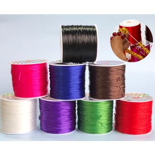 1Roll/lot 60m Strong Elastic Crystal Beading Cord for Bracelets Stretch Thread String Necklace DIY Jewelry Making Cords Line