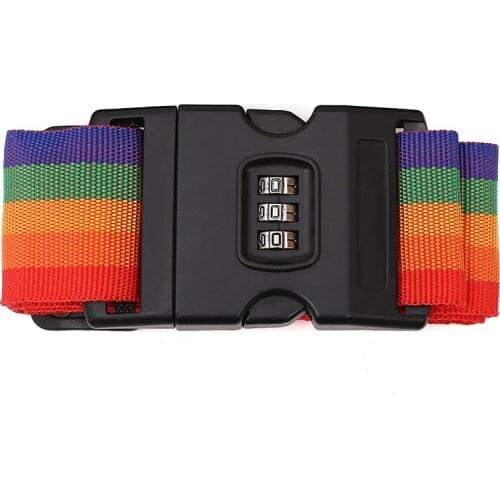 NEW Luggage Strap Cross Belt Packing Adjustable Travel Suitcase Nylon 3 Digits Password Lock Buckle Strap Baggage Belts
