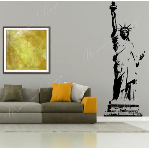 New York City Sign Statue Of Liberty Wall Decal Vinyl Home Decoration Living Room Bedroom Decals Removable Self Adhesive 4303