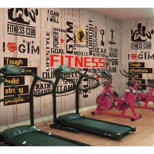 Beibehang Custom wallpaper fashion photo personality sports gym decoration large mural living room background papel de parede